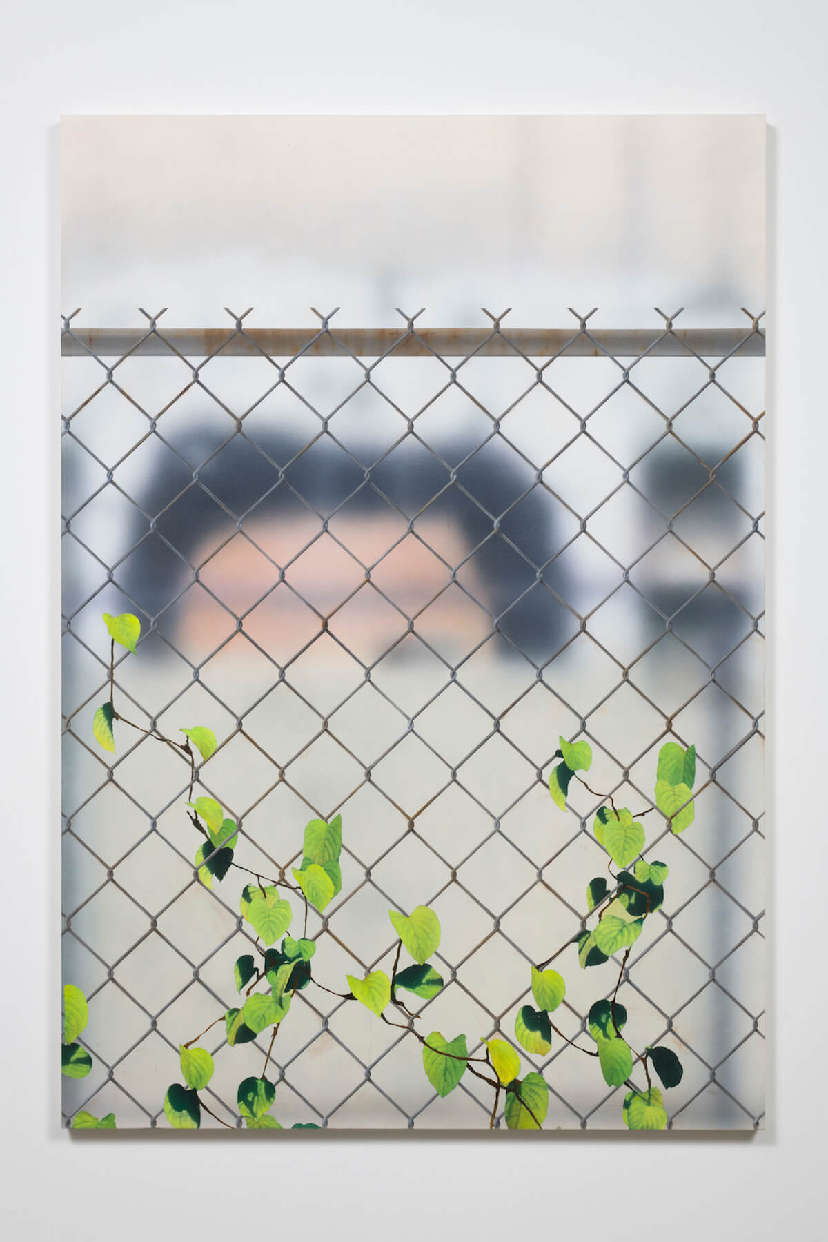 Gomez, Mural with Chain Link and Ivy, 2017 (SG 17.026) A
